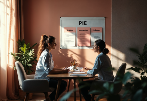 therapist engaging with a client in a PIE session